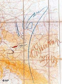 Карта к секретному протоколу с подписями Сталина и Риббентропа (argumentua.com)